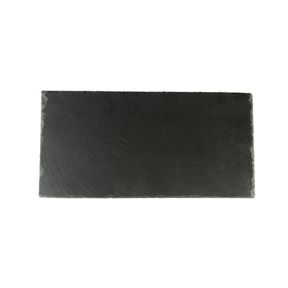 Restaurantware Rectangle Slate Platter 1 Count 15.7 x 7.8 Inch Scratch-Resistant Slate Cheese Board Modern Serving Tray Black Rustic Design for Charcuterie and Appetizers