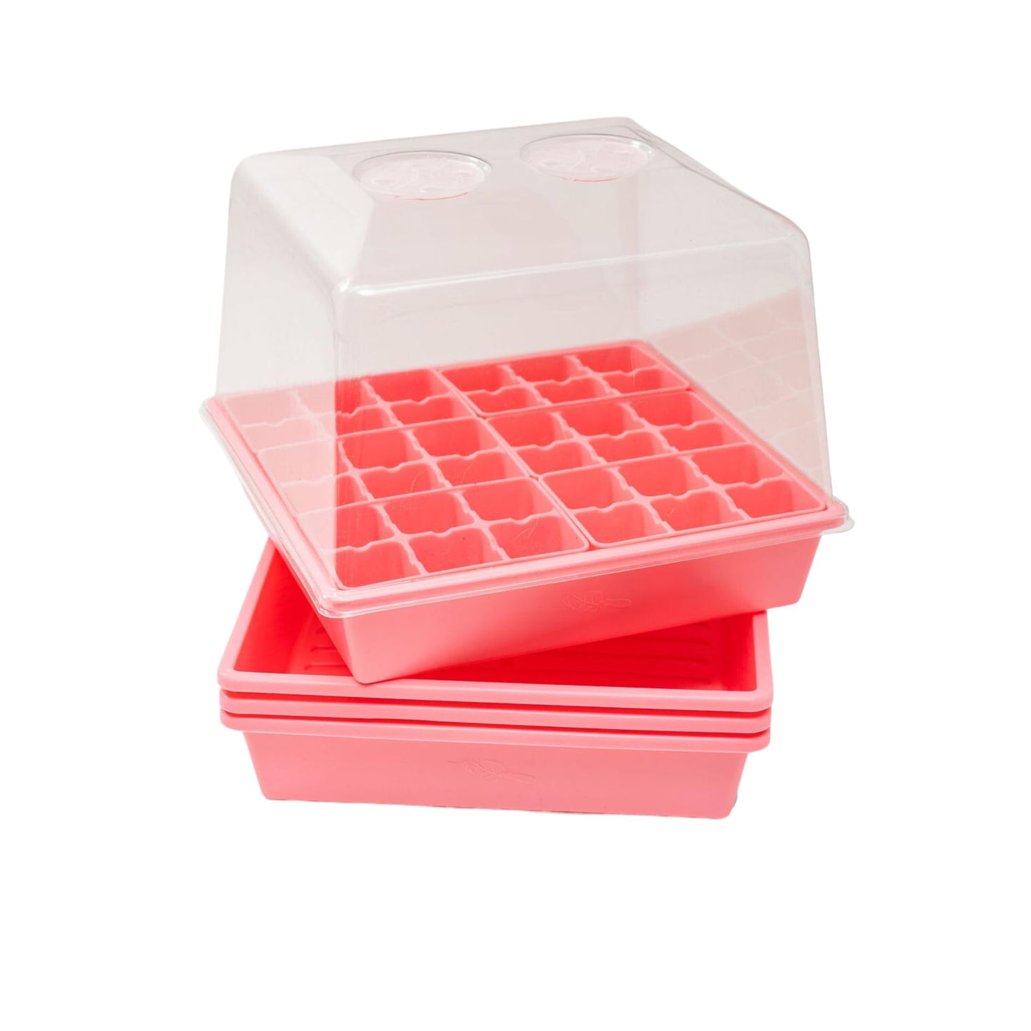 Bootstrap Farmer Countertop Seed Starter Kit in Pink, Reusable 1010 Tray Bundle with Inserts and Humidity Dome