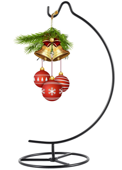 LEYAFADOCO Ornament Display Stand Holder Iron Hanger Air Plant Stand Flower Pot Holder Iron Stand for Hanging Glass Globe Ball ,Christmas Wedding Ornament, Home Office Decor (Mini-Moon)
