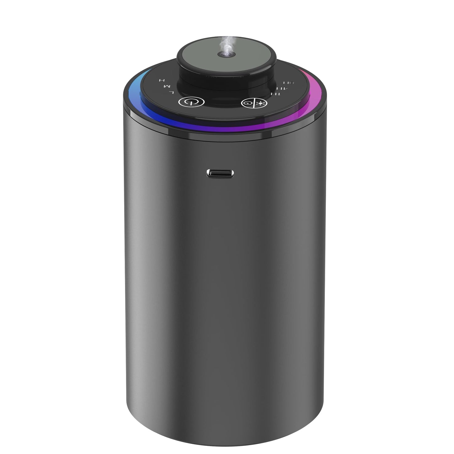 Waterless Essential Oil Diffuser, Diffuser,Portable Aromatherapy Diffuser,Light Show,3 Countdown Timers & 3 Mist Levels for Home, Room, Car, Office (Black)