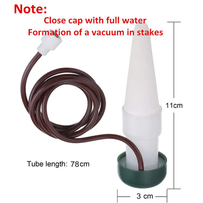 Hestya 10 Pack Plant Watering Stakes Automatic Devices Plant Self Drip Irrigation Slow Release Indoor Outdoor Terracotta Water Spikes for Potted Plants Flower (Black Base)