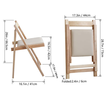 COMUHOME Wood Drop Leaf Folding Dining Table with 2 Drawers and 4 Wheels, Wood Padded Folding Chairs Set of 2, Space Saving Dining Table with 2 Chairs