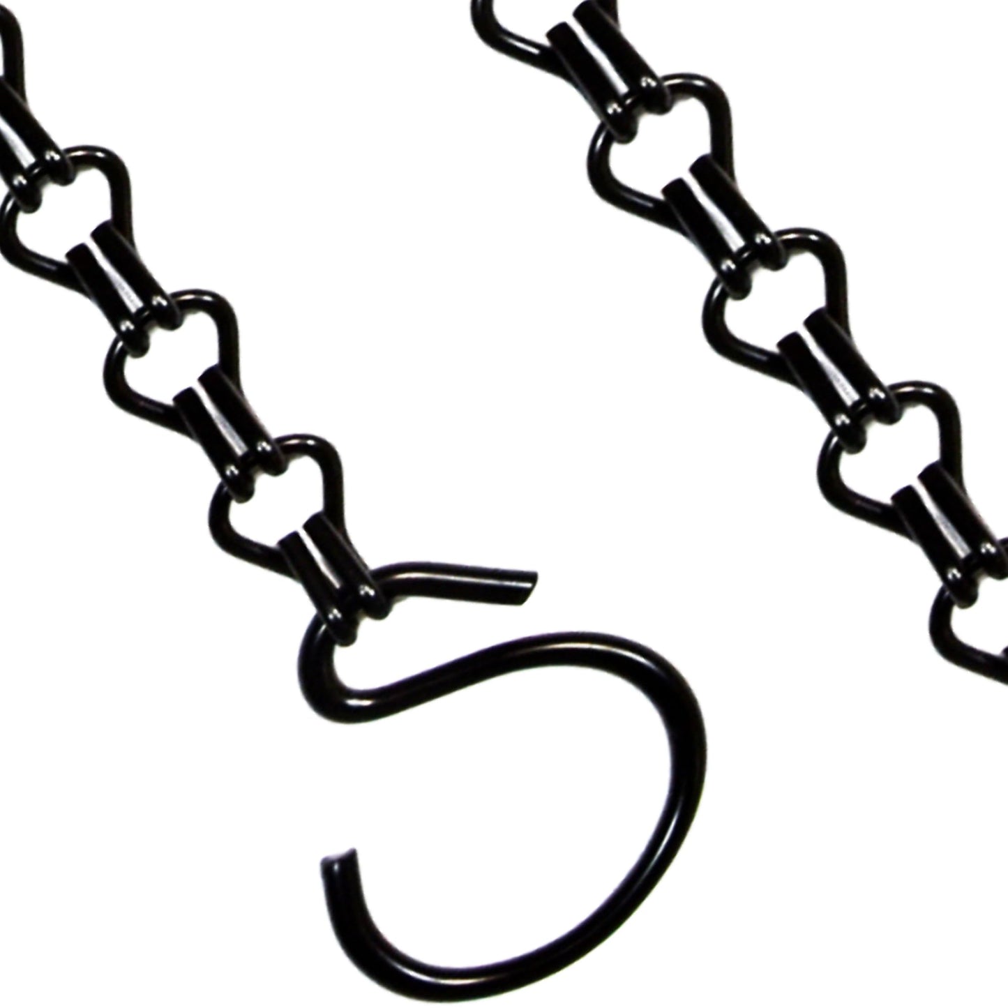 Uarepretty 2Packs 26inch 90lbs Black Heavy Duty Metal Hooks Hanging Chains Hangers for Garden, Balcony, Yard, Kitchen, for Hanging Plant Pots,Planters,Bird Feeder,Lanterns, Billboard Etc.