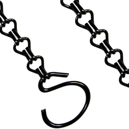 Uarepretty 2Packs 26inch 90lbs Black Heavy Duty Metal Hooks Hanging Chains Hangers for Garden, Balcony, Yard, Kitchen, for Hanging Plant Pots,Planters,Bird Feeder,Lanterns, Billboard Etc.