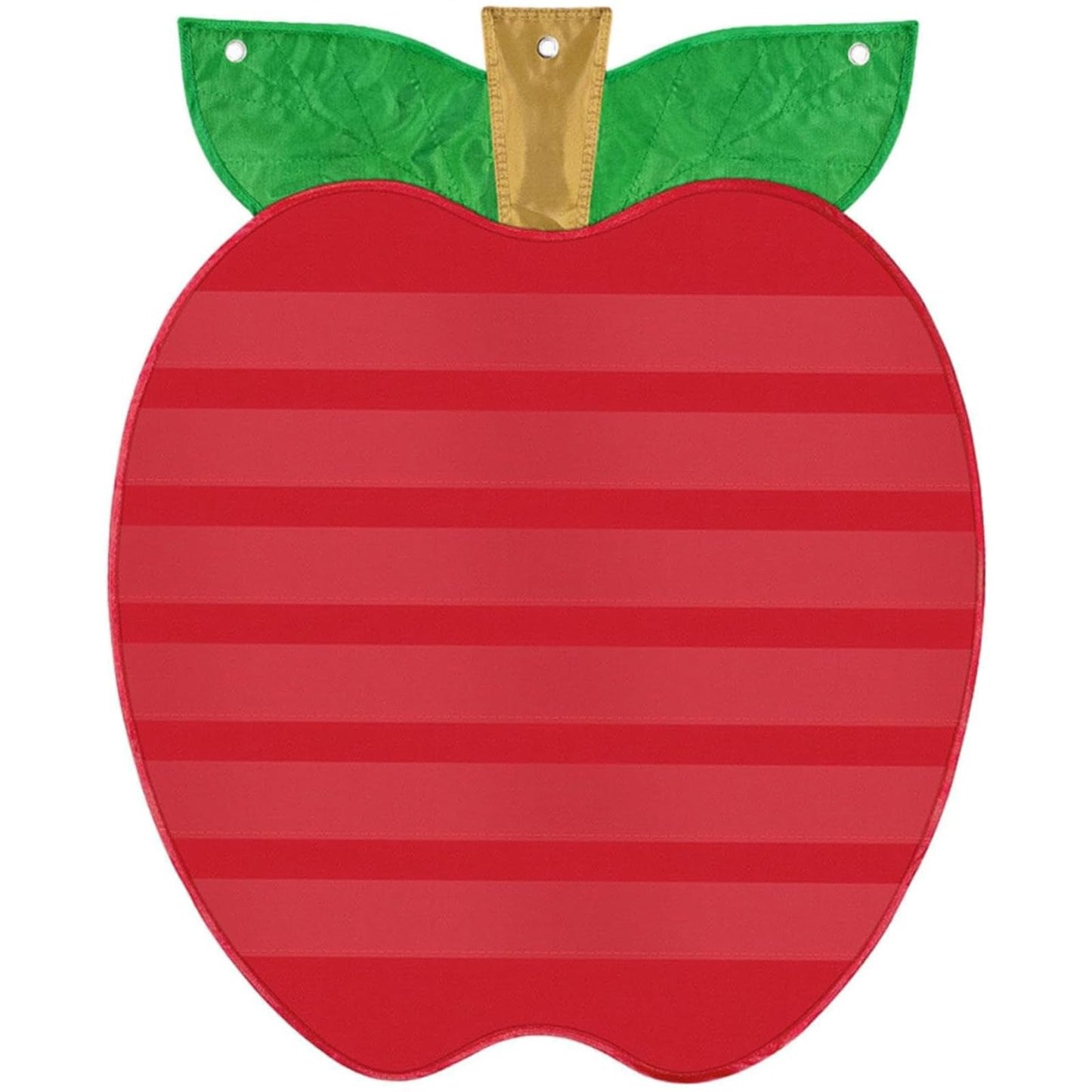 Large Pocket Chart for Classroom, 27 ½＂x 33 ⅞" Apple Shaped Hanging Pocket Charts for Kids, Back to School Supplies for Teacher, Pocket Charts with 6 Sentence Strips Holder (Red)