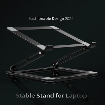 VIGLT Laptop Stand for Desk, Adjustable Laptop Stand Holder Portable Laptop Riser with Multi-Angle Height Adjustable Computer Stand for MacBook Air/Pro and More Notebooks 10-17.3"-Black