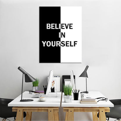 Modern Motivational Canvas Poster Wall Art for Men Inspirational Quotes Picture Print Positive Signs Painting Wall Decor Artwork for Home Bedroom Classroom Office Stretched and Framed [18''Hx24''W]