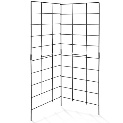 59" H x 31" L Foldable Garden Support Frame, Two Panel Metal Trellis Frame for Raised Beds, Outdoor Support Frame for Garden Beds, Yards
