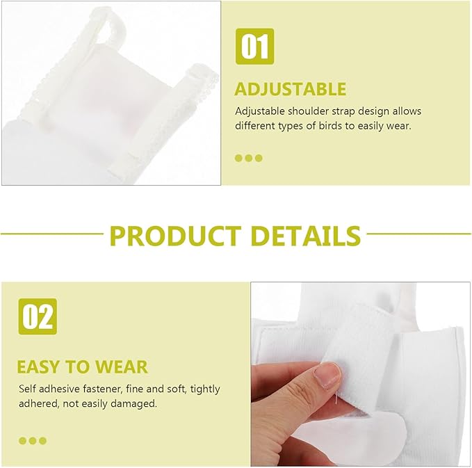 Generic Bird Diaper for Parrots Reusable and Washable Flight Suit for Outdoor Use Breathable Bird Clothes for Cockatiels and Parakeets