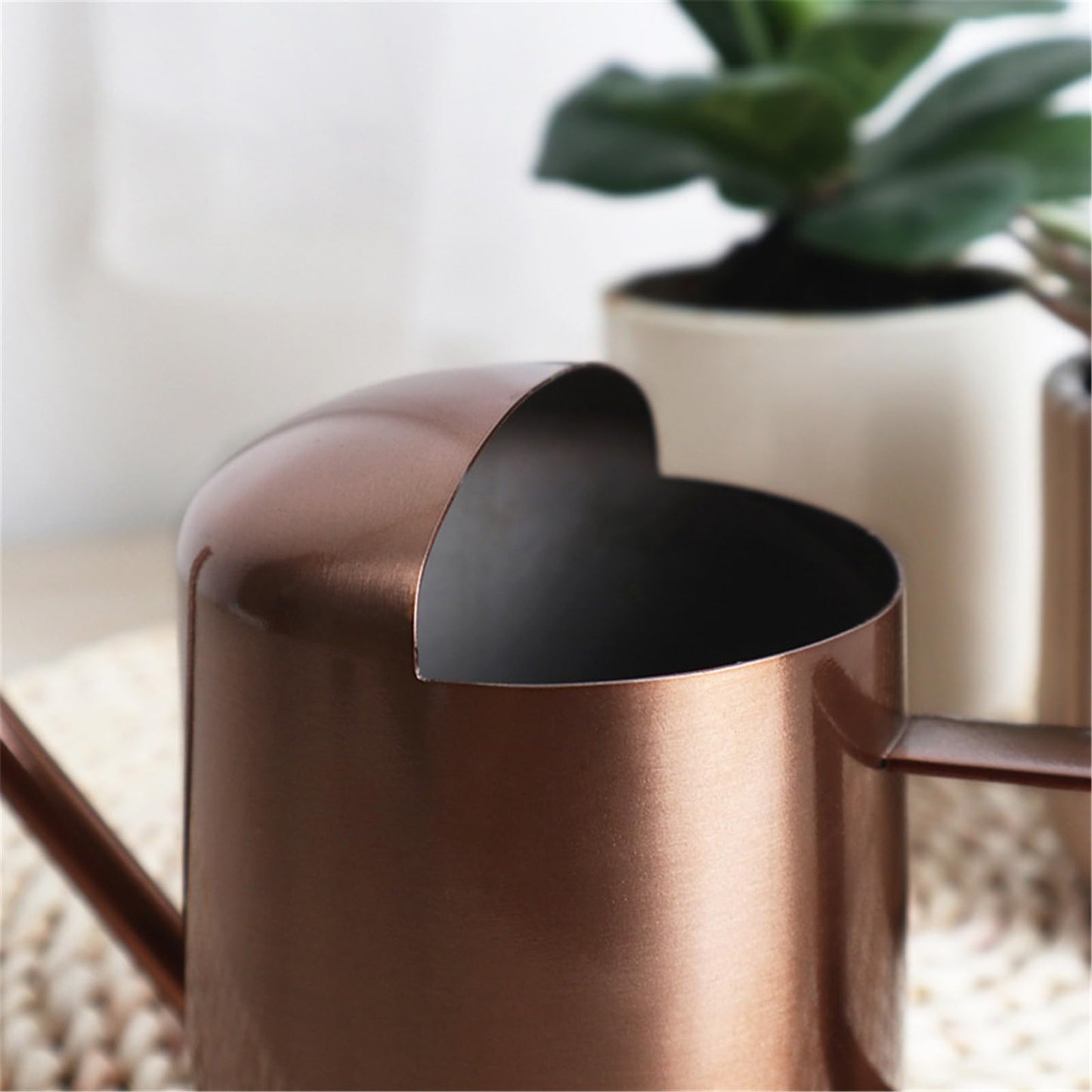 Watering Can for Indoor Plants, Small Watering Cans Sprinkling Pot for Greenhouse Garden Flower Plants, Stainless Steel Long Spout Water Can for Outdoor Watering Plants, 300ML/0.08 Gallon (Copper)