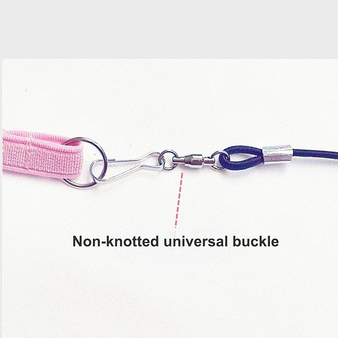 Pet Parrot Bird Harness Leash Adjustable Bird Flying Harness Traction Rope with Cute for Parrots Budgerigar Lovebird Cockatiel Mynah Outdoor Training Toy (Quaker/Sun Conure,Blue)