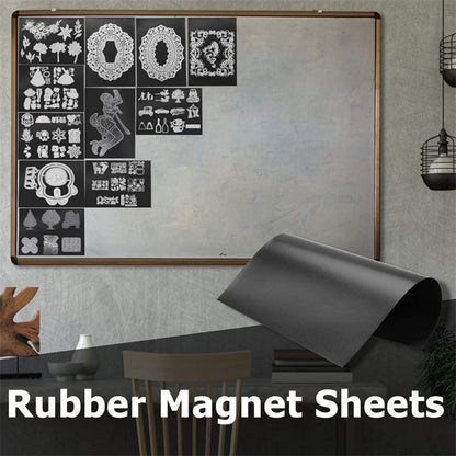 Briartw 10 Sheets Rubber Soft Magnet Sheet for Metal Cutting Dies Storage, Crafts Tool Scrapbooking Arts and Crafts Flexible Placement Mats, 3mm 6.85x5inches