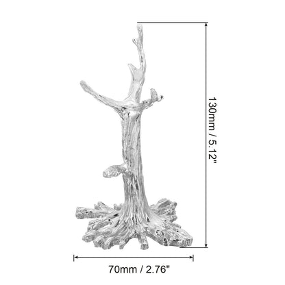 PATIKIL Crystal Ball Stand, Sphere Display Stand Photography Props for 40 to 60mm Crystal Balls Ornament Rack Holder Metal Base Tree Shape, Silver