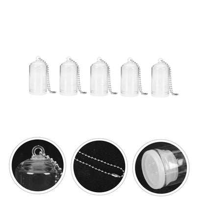 BESPORTBLE 5pcs Mini Glass Cover Keychain Pendant Terrarium Decoration for Handbags Purses and Keychains Empty No Plants Included