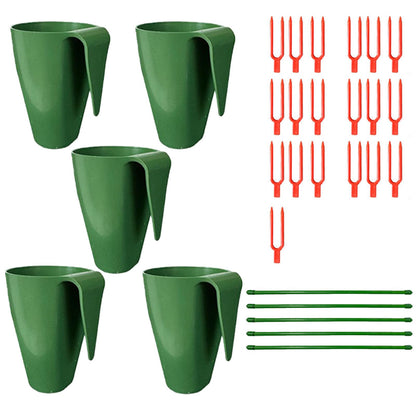 ordinarYone Breathable Strawberry Propagation Cups with Runner Forks for Root Rot and Promoting Growth in High Hu