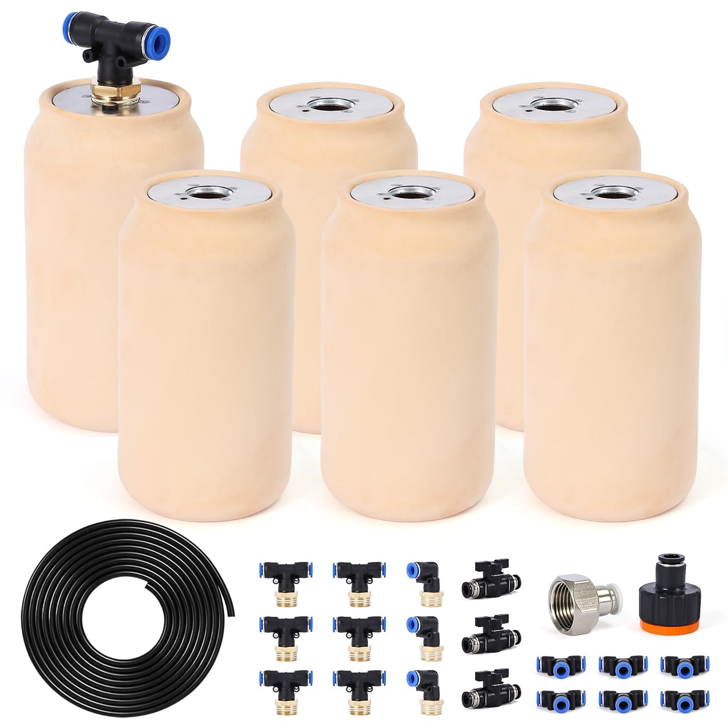 6pcs 3.1x3.1x6in Olla Pot 17oz Drip Irrigation System Olla Watering System Insert Devices for Vacation Garden Use Terracotta Olla Pots Automatic Tree Waterer Plant Watering Devices
