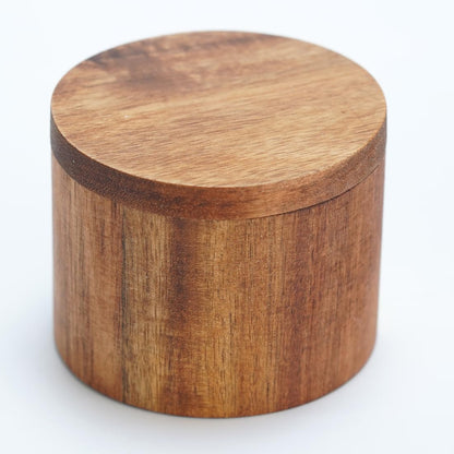 Phininia Acacia Salt Cellar, Wood Salt Box With Swivel Cover, Spice Keeper, Wood Jar For Kitchen, Perfect For Keeping Table Salt, Gourmet Salts, Herbs or Favorite Seasonings