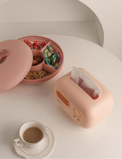 SGVAHY Retro Radio Shape Tissue Cover Box - Unique Multifunction Tissue Box for Kitchen, Bedroom, Office, Parlor, Bathroom Decoration - Creative Gift (Retro Radio Pink)