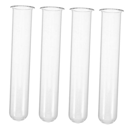 4pcs Hydroponic Flower Pots Glass Tube Vases Decorative Plant Test Tubes Mini Glass Desktop Vase for Home Flower Containers