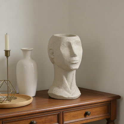 LC LCdecohome Face Vases Flowers Bust Planter - Greek Statue Flower Vase for Home Roman Décor Living Room Grecian Bust Pot Head Planters Indoor Unique Planters for Indoor Plants 6.5 * 5.9 * 9.8 Inch
