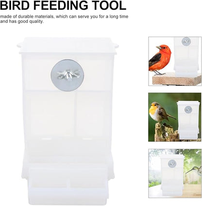 IMIKEYA 2pcs Automatic No Mess Bird Feeder for Cage - Easy Clean Parakeet Container - Ideal for Parrots Cockatiels and Finches Bird Feeding