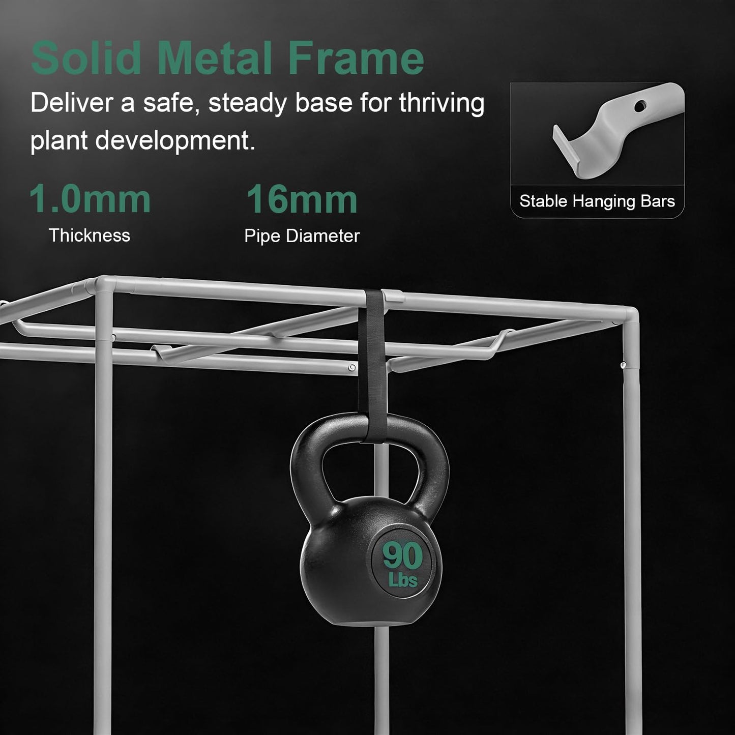 G HYDRO 3x3 Grow Tent Kit Complete System with WiFi App Control, 1680D Oxford Canvas, Black, Indoor Plant Growing Enclosure