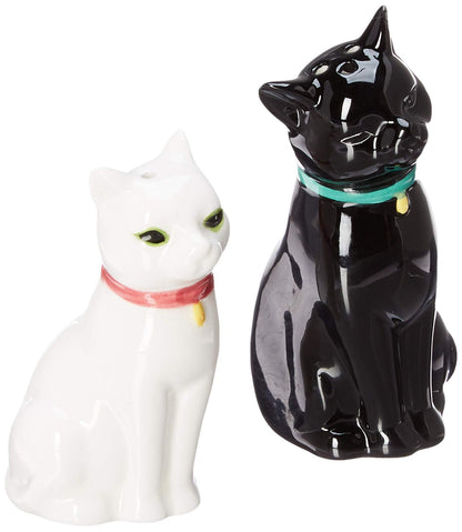 Abbott Collection Cuddling Cat Salt & Pepper-3.75" H, 3.75 inches high