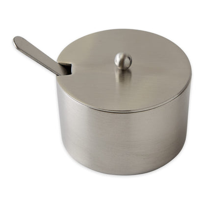 RSVP International Endurance Kitchen Collection Salt Cellar Set with Spoon, 2-Ounce, Brushed Stainless Steel