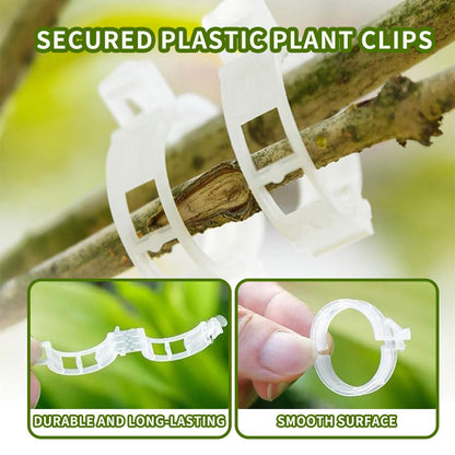 200Pcs Secured Plastic Plant Clips, New Combinable Plant Support Clips, Plant Clips for Climbing Plants, Tomato Grape Vine Vegetables Fixing Clips, Plant Clips for Trellis & Peony Cages