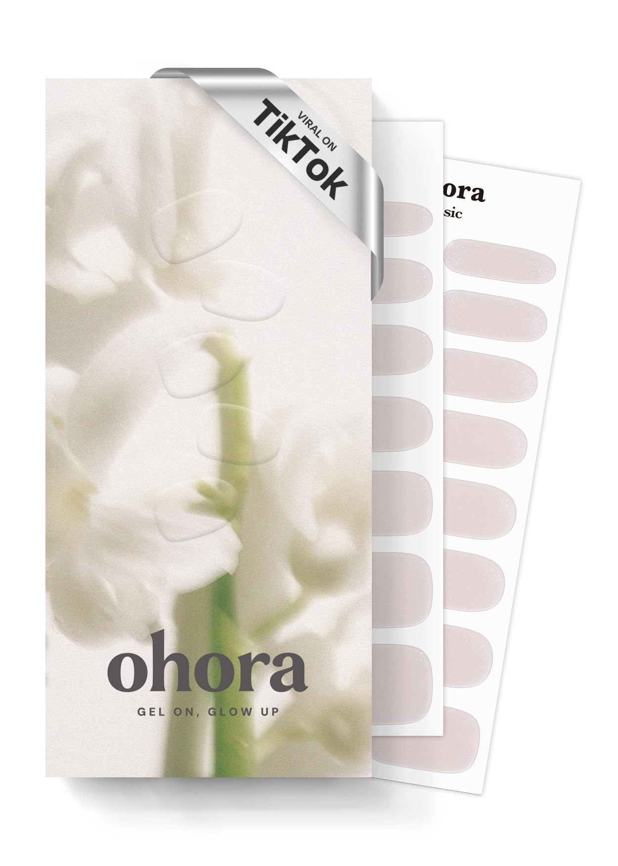 ohora Bundle Set (N Addict Starter Kit) - Red Solid Gel Nail Strips with UV/LED Lamp and Mini Remover, Salon-Quality, Long Lasting, Easy to Apply & Remove - Includes Prep Pads, Nail File, Wooden Stick