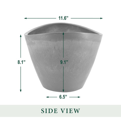 Arcadia Garden Products PSW YB41TC Swoop Pot, 16 by 12 by 9-Inch, Terra Cotta
