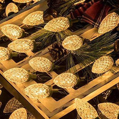 AWQ C9 Christmas String Lights 200LED 49FT Waterproof Warm White SC-S-200-A-A-D18