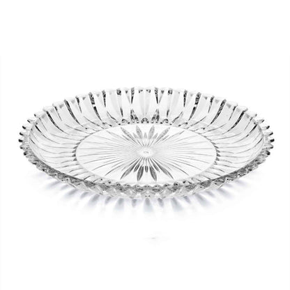 Rxcvkmw Glass Fruit Bowl or Decorative Bowl, used for Kitchen counter or living room center table decoration, Centerpiece Bowl,Glass tray (14.1in)