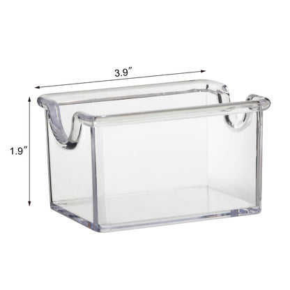New Star Foodservice Plastic Sugar Packet Holder, Clear, Set of 12