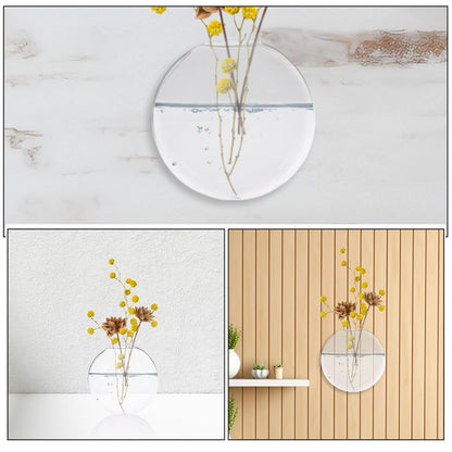 ERINGOGO 2pcs Glass Hydroponic Hanging Terrarium Vases for Indoor Plants Wall Mounted Decorative Plant Flower Vases for Home Office