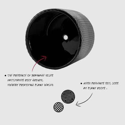 ROMANDECO CRAFT Indoor Plant Pot Flower Holder Ceramic Houseplant Pots inch with Hole 5.9in + 4.7in 2pcs (Not Contain Plant)