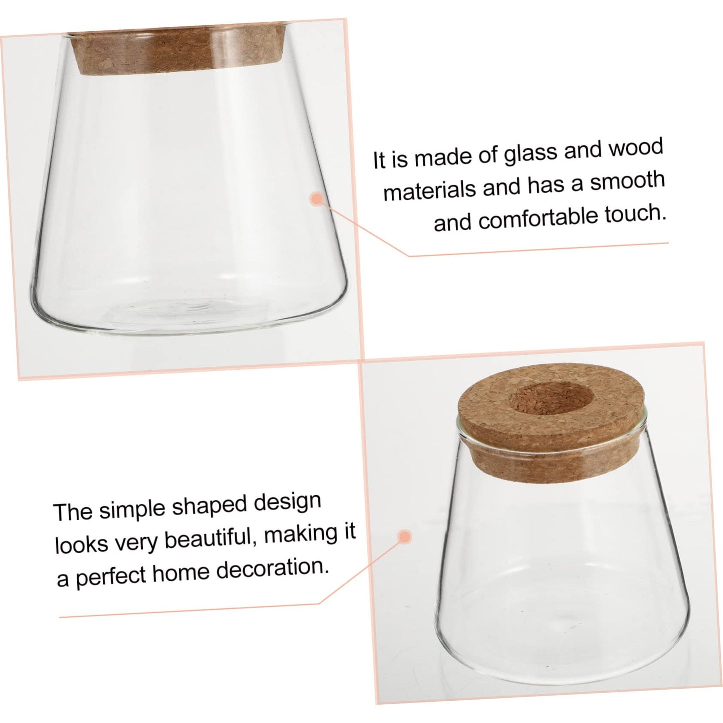 Ipetboom 2Pcs Glass Hydroponics Vase for Desktop Plant Propagation Home Decoration Terrarium Planter with Smooth Finish Stylish Glass Bottles for Floral Arrangement and Gift Ideas