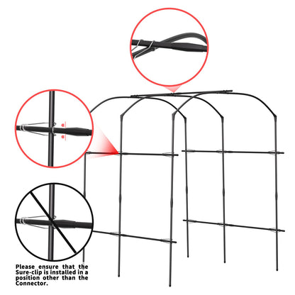 Tall Garden Arch Trellis for Climbing Plants, 87in Tall Metal Plant Support Trellis Archway for Climbing Plant Vegetables Cucumber, Outdoor Yard Lawn Garden Arch Tunnel Trellis