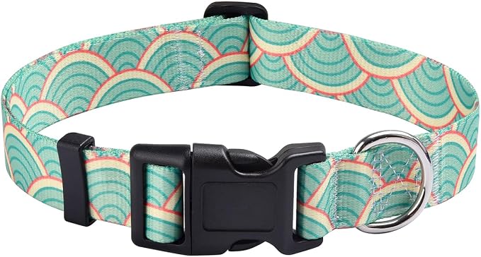 MarukoPet Dog Collar, Adjustable for Small Medium Large Dogs Puppy, Cute Design with Bohemia Floral Tribal Geometric Patterns Boys Girls Dog Collar(Sector-XS)