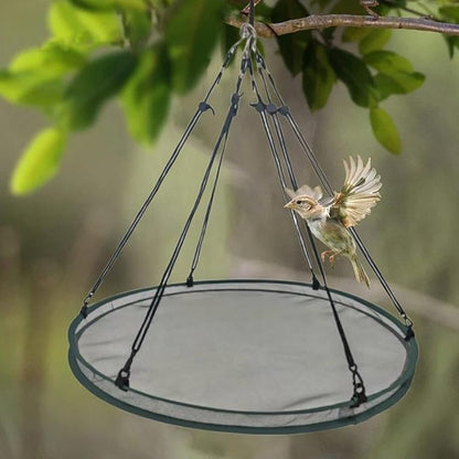 Bird Seed Catcher Tray for Hanging Bird Feeder, Large Outdoor Platform Tray with Adjustable Hanging Hoop, Deep Birdseed Holder for Hummingbird and Bee Feeders in Garden, Lawn, Backyard (M)