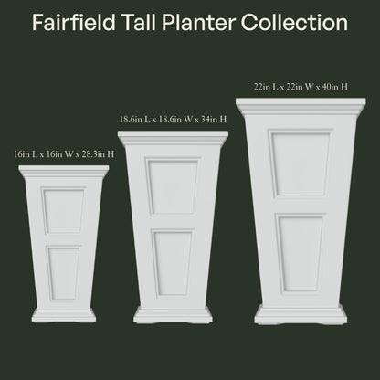 Mayne Fairfield 40-Inch Tall Planter – Weather-Resistant Indoor/Outdoor Garden Pot for Flowers, Patio, Porch, and Entryway, Durable Design