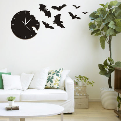The Geeky Days Bat Clock Analog Wall Watch, 11.81 inch, Black