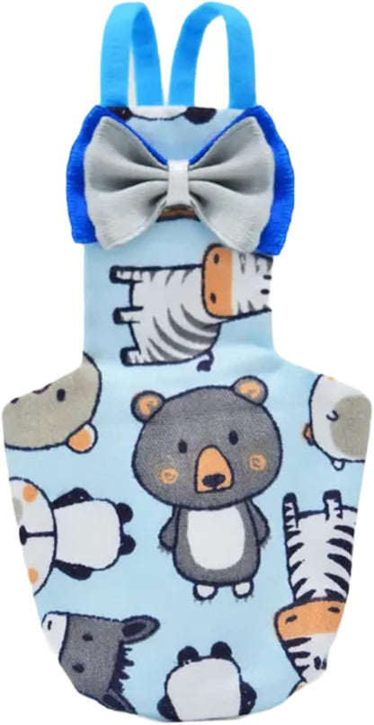 Bird Flight Suits Diapers for Monk Parakeets, Conures, Lovebirds, Cockatiels Flight Suits, Parrot Clothes, Bird Training Nappy Suit Liners Clothes (X-Small,Blue-B)