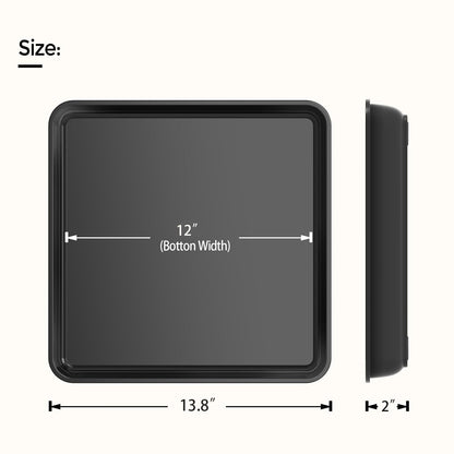 WAYNHUI Square Plant Saucer 6/8/10/12/14/16/18/20inches Square Plastic Basin Tray Large/Small Water Receiving Tray