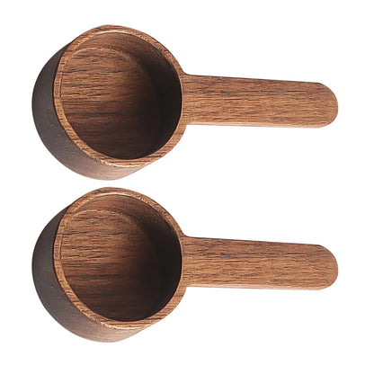 HEANUJJ 2pcs Wooden Coffee Spoon 1/4 Cup Measuring Coffee Ground Spoon - Wood Tablespoon for Sugar Tea Bath Salt Ground Canisters Jar Portable