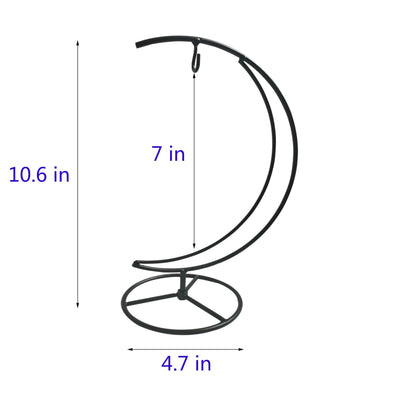 WOCTDTHW Ornament Display Stand Holder Iron Hanger for Chrismas Hanging Glass Globes (Moon Shape 2 Pcs)