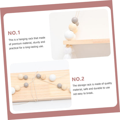 EXQUIMEUBLE Home Hanging Rack Creative Cotton Rope Plant Display Board for Indoor Outdoor Decor for Flowerpot Storage Room Bedroom Kitchen and Garden
