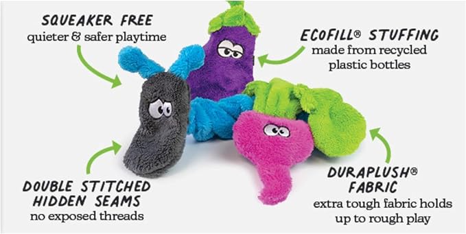 Cycle Dog Duraplush Small Sitting Squirrel : Sqeakerless Eco-Friendly and Durable Toy for Dogs | Perfect for Fetch and Tug-of-War Play | Made in USA