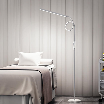 Bright LED Eye-Protecting Reading Floor Lamps with Touch and Remote Dimming 3000-6000k for Eyelash Manicure Craft Drawing Makeup Living Room Bedroom Office, Adjustable Gooseneck Modern Standing Light