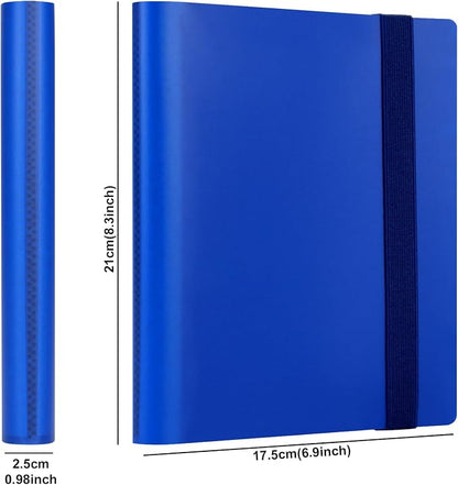 GEAoffice 4 Pocket Card Binder - Small Trading Card Collection Album Folder - 160 Side Loading Pocket Binder for TCG, MTG, Sports&Game Cards - Gifts for Card Boys (Dark Blue)